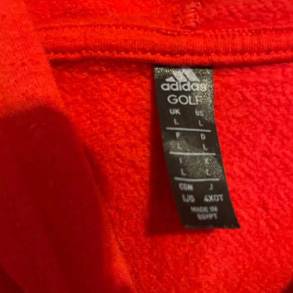 Adidas Men's Bold Red Hoodie - Picture 3 of 3